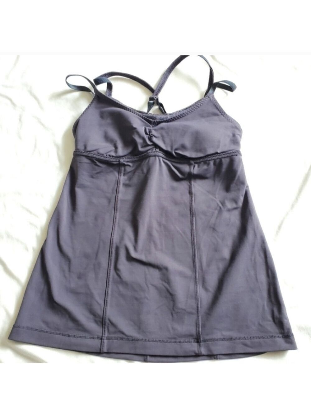 Lululemon Gray Tank Top Built In Bra